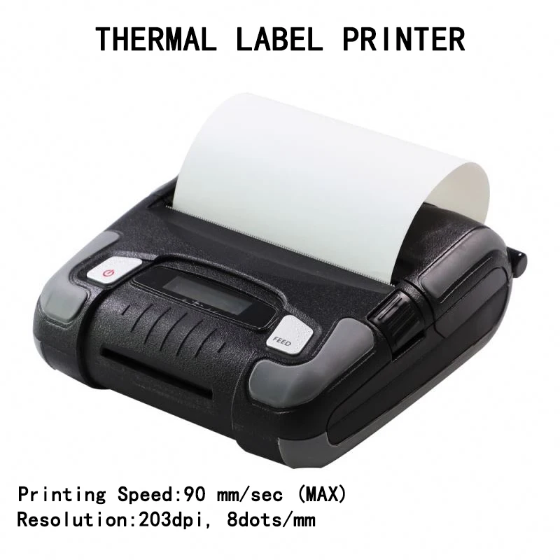 1D,2D Barcode Printer, with a Resolution of 203 dp,Rechargeable Portable Thermal Label Printer.