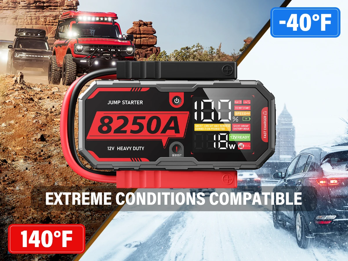 المحمولة سيارة الانتقال كاتب 8250A 12 فولت 32000 مللي أمبير قوة البنك بطارية الداعم مكثف فائق الانتقال كاتب ل كاتب السيارة