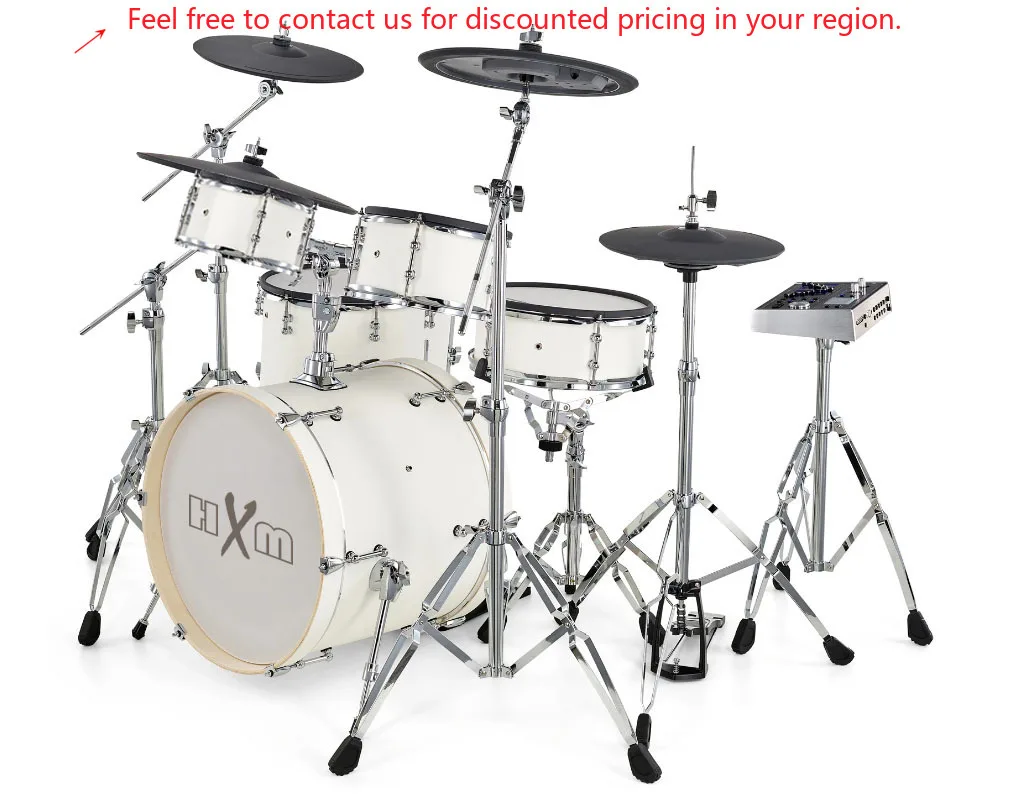 

HXM XD-2000-KM White Color Acoustic Feeling Electronic Drum Set Factory Direct Sales Drum Electric Drum Set Professional