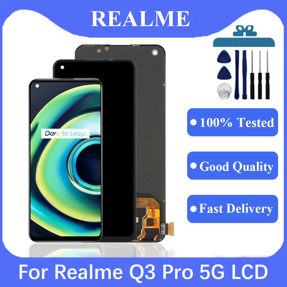 

Original LCD For OPPO Realme Q3 Pro 5G LCD Touch Screen Digitizer Assembly For Realme Q3 Pro RMX2205 LCD Screen Replacement