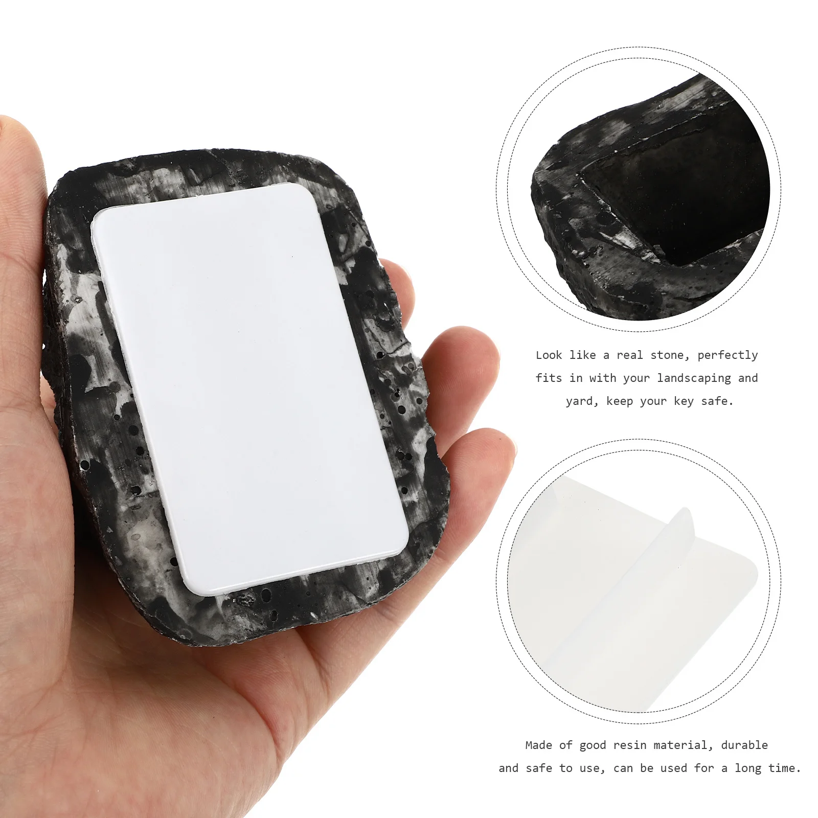 House Yard Resin Spare House Car Simulated Stone Key Hider Storage Stone Key Hider Box Safe Holder