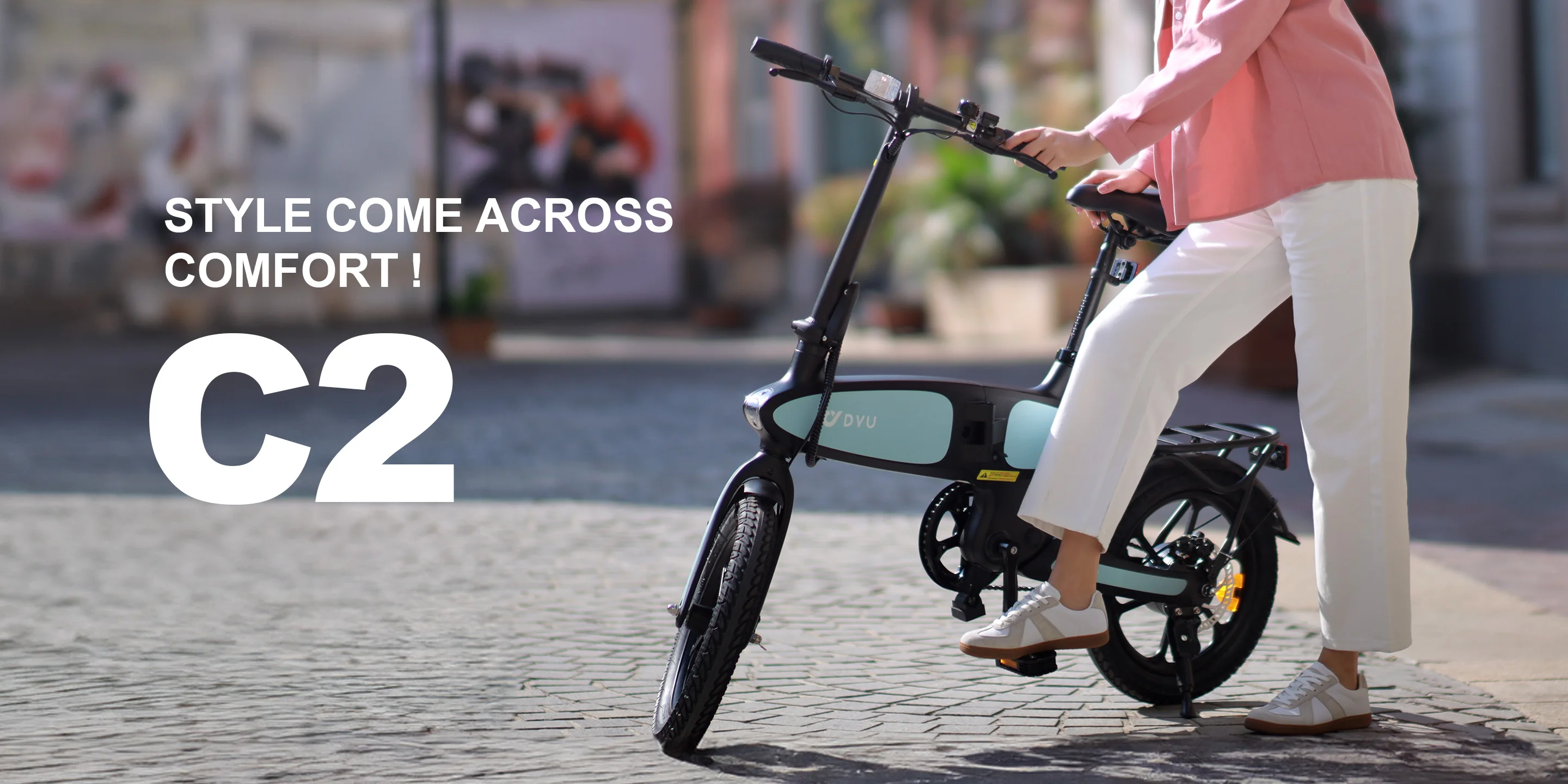 DYU C2 Tragbares Elektrofahrrad 48V 7,5AH Herausnehmbarer Akku Elektrofahrrad 16 Zoll Elektrofahrrad für den Stadtverkehr – Detail 10