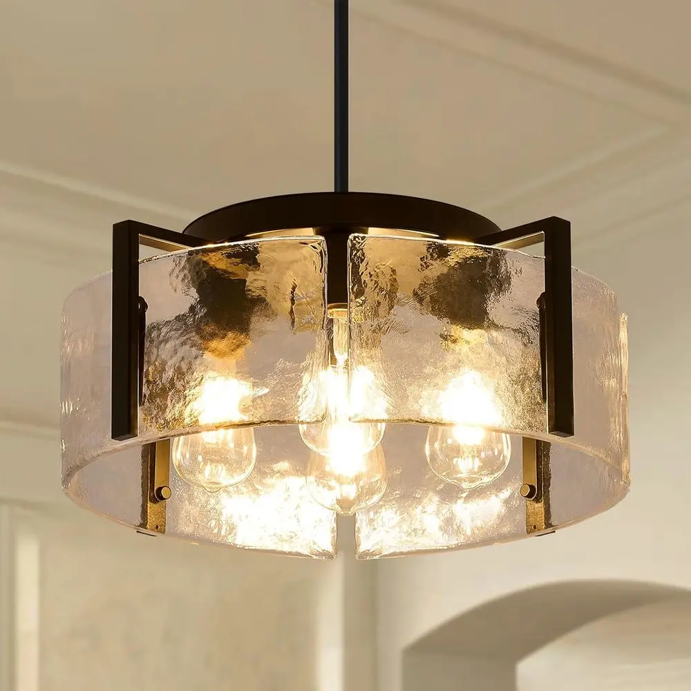 

4-Light Dining Fixture, Adjustable Pendant for Kitchen Island, Elegant Ceiling Light for Entryway and Rooms