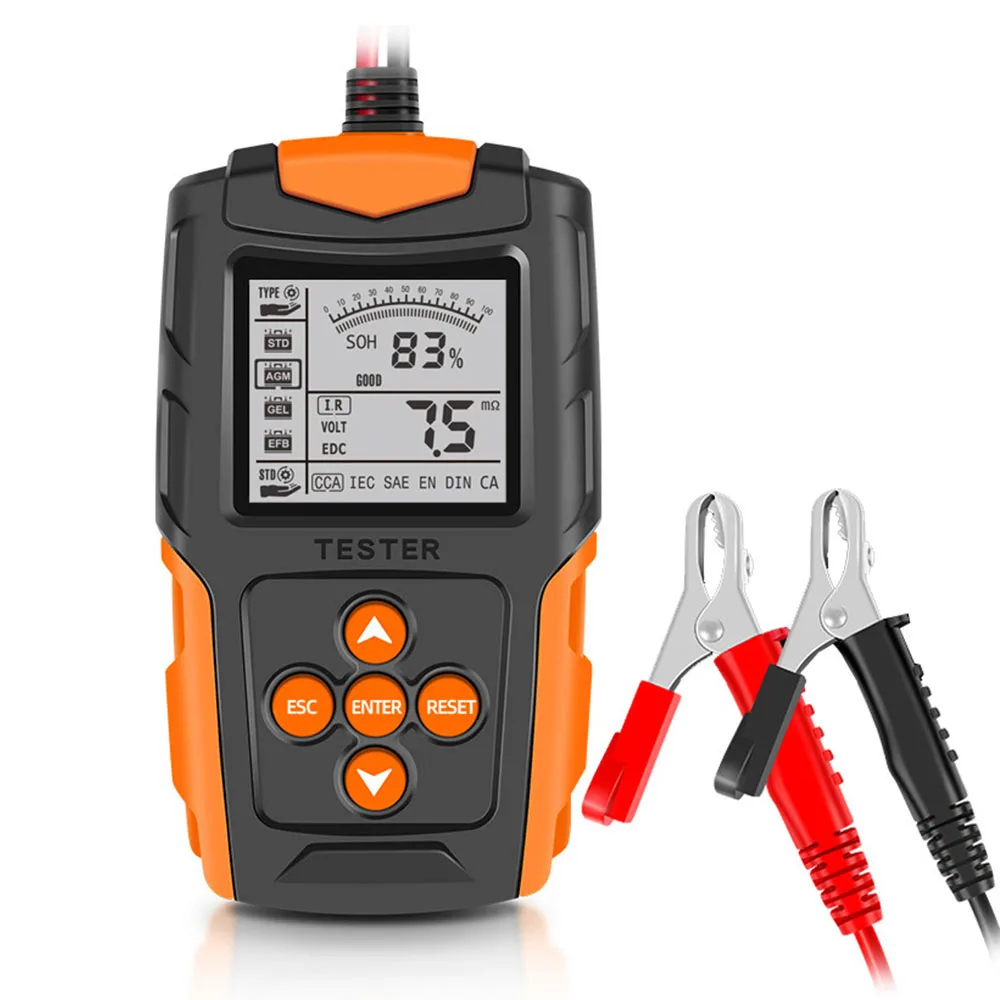 SOH SOC CCA IR قياس لسيارة شاحنة الرقمية 12 فولت 24 فولت بطارية محلل اختبار أداة سيارة دراجة نارية جهاز اختبار بطارية