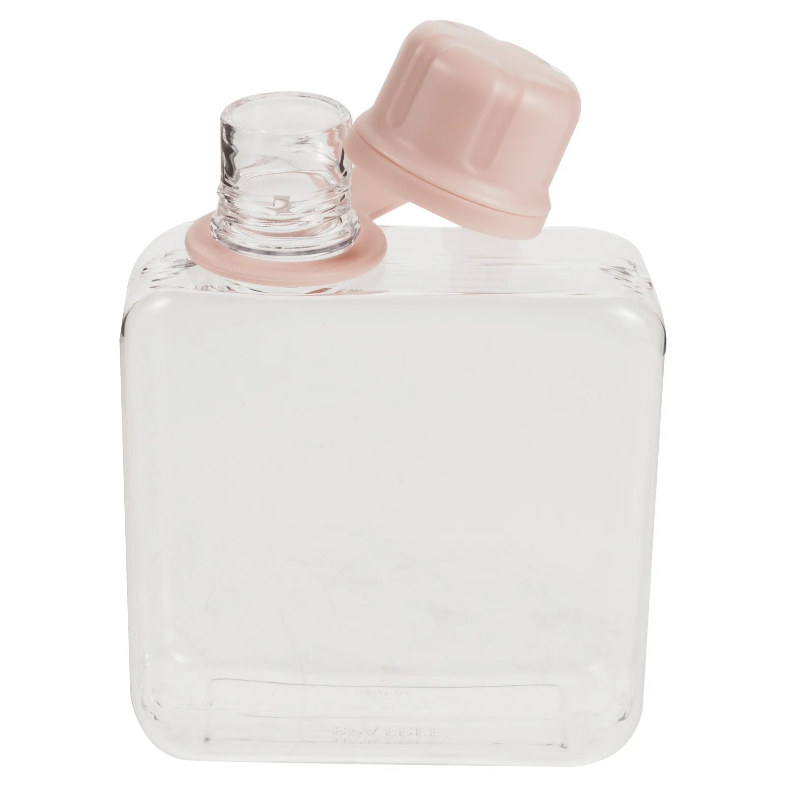 

Leakproof Slim Flat Water Bottle Pink 320Ml Travel Square Flask Portable Plastic Bottle for Outdoor Sports School Workplace