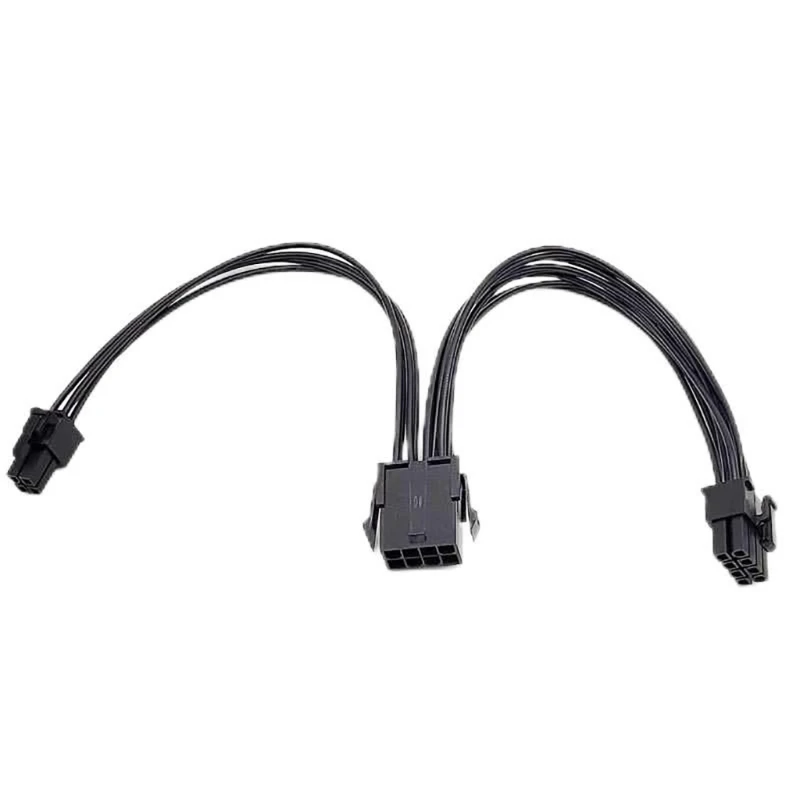 2PCS 8Pin to 8+4Pin Power Adapters Cable 8pin Female to 8+4pin Male Motherboards Power Connectors Black 20cm Dropshipping