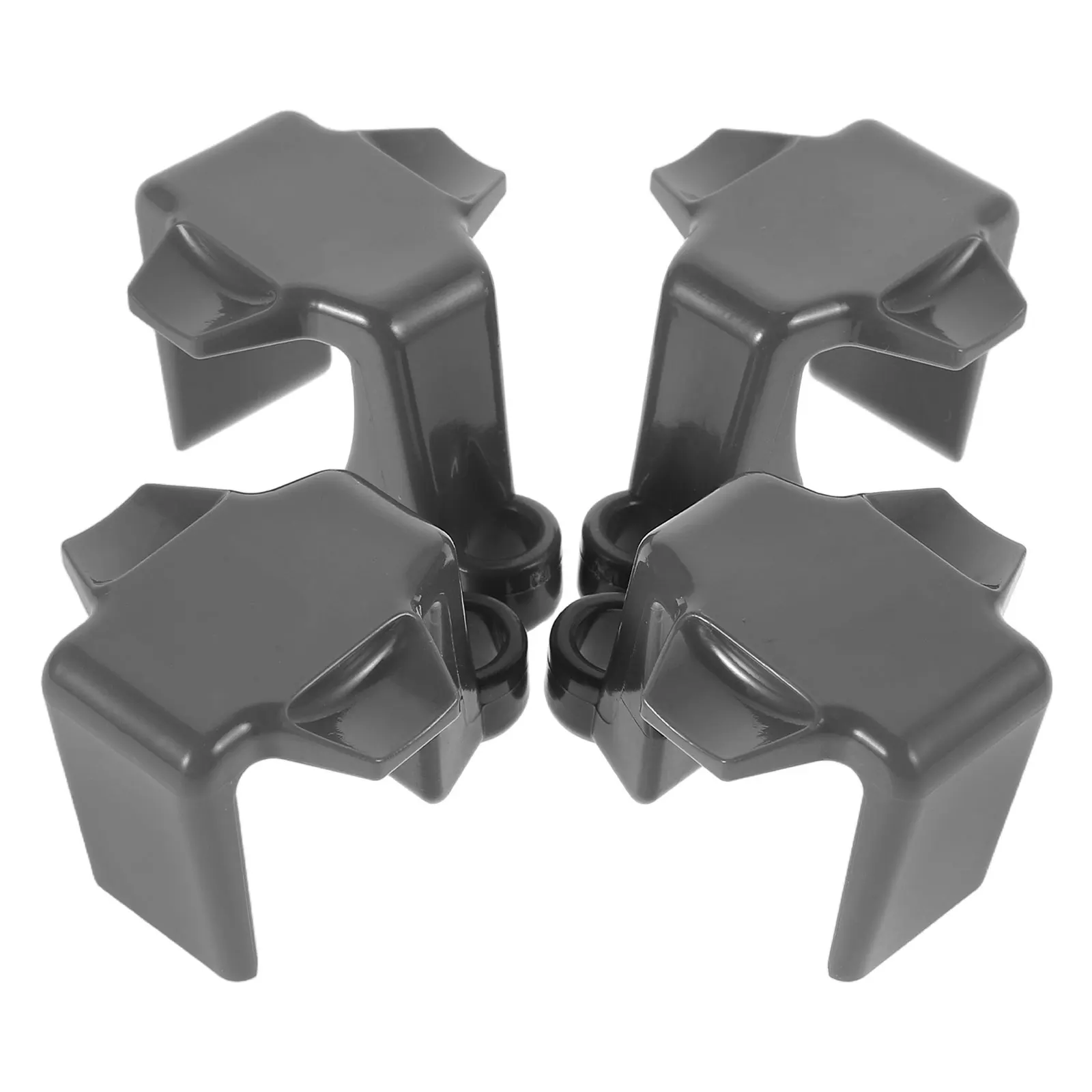 

4pcs Marine Clamp Square Rail Cleats Bumper Holders Durable ABS Shock Absorption Boat Supplies Yacht Accessories Wide