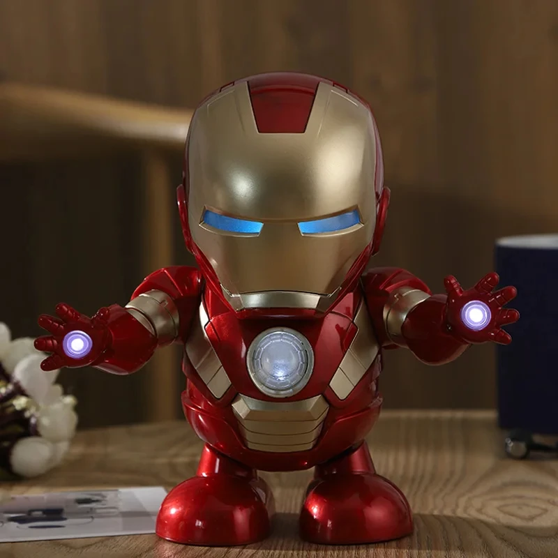 Q version Iron Man MK3 Tony Stark Model Action Figure dance toys Birthday gift for children