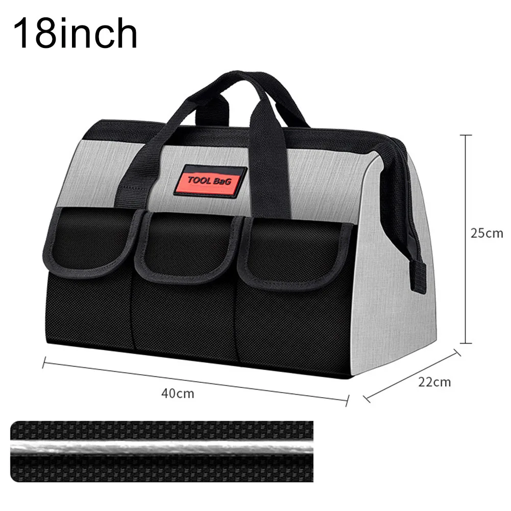 18 Inches Large Capacity Handheld Tool Bag Double-layer Thickened Electrician Maintenance  Storage Bag Woodworking Handheld Bag