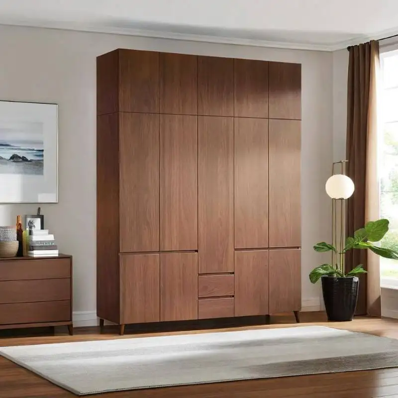 

Large Nordic Railings Wardrobes Wood Vintage Top Tall Storage Wardrobes Cupboard Lounges Drawers Armario De Ropa Furniture