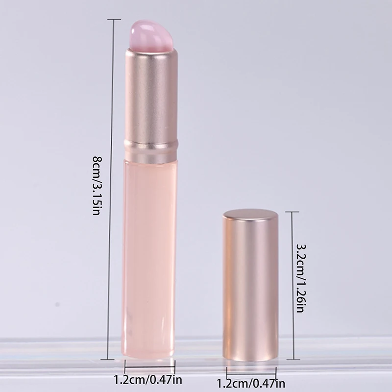 Mini pincel labial de silicone com tampa, cabeça redonda, aplicador de batom, multiuso, mini pincel corretivo, ferramenta de maquiagem portátil