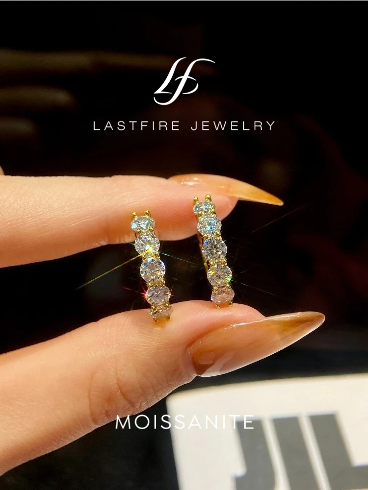 

KNB 1,5 карата настоящие сертифицированные серьги с муассанитом и бриллиантами на годовщину для женщин, подарок, стерлинговое серебро 925 пробы, оригинальные изысканные роскошные ювелирные изделия