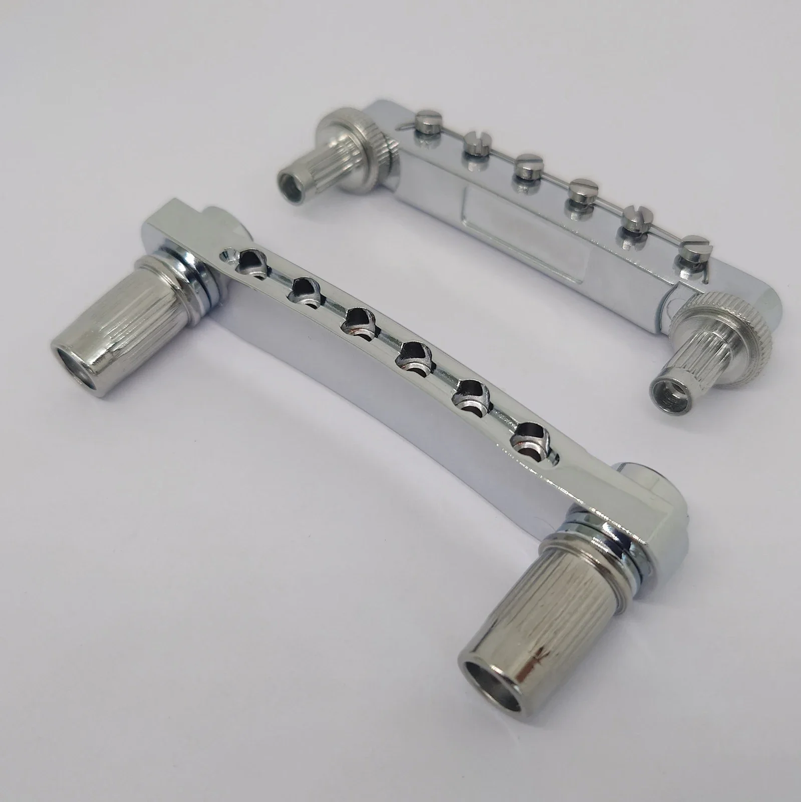 Guitar Fixed Saddle Bridge Tailpiece Set with ABR-1 Style Tune-O-Matic Bridge Chrome for ABR LP SG EPi Electric guitars