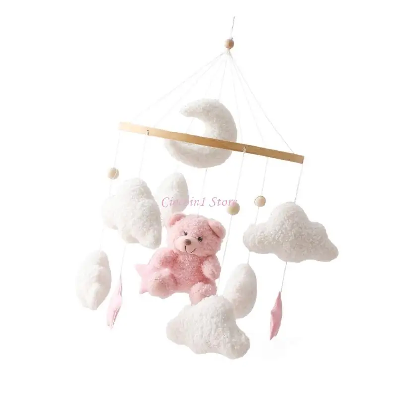 Y1UB – hochet Mobile en peluche pour bébé, développement cognitif, Animal, jouet berceau rotatif silencieux