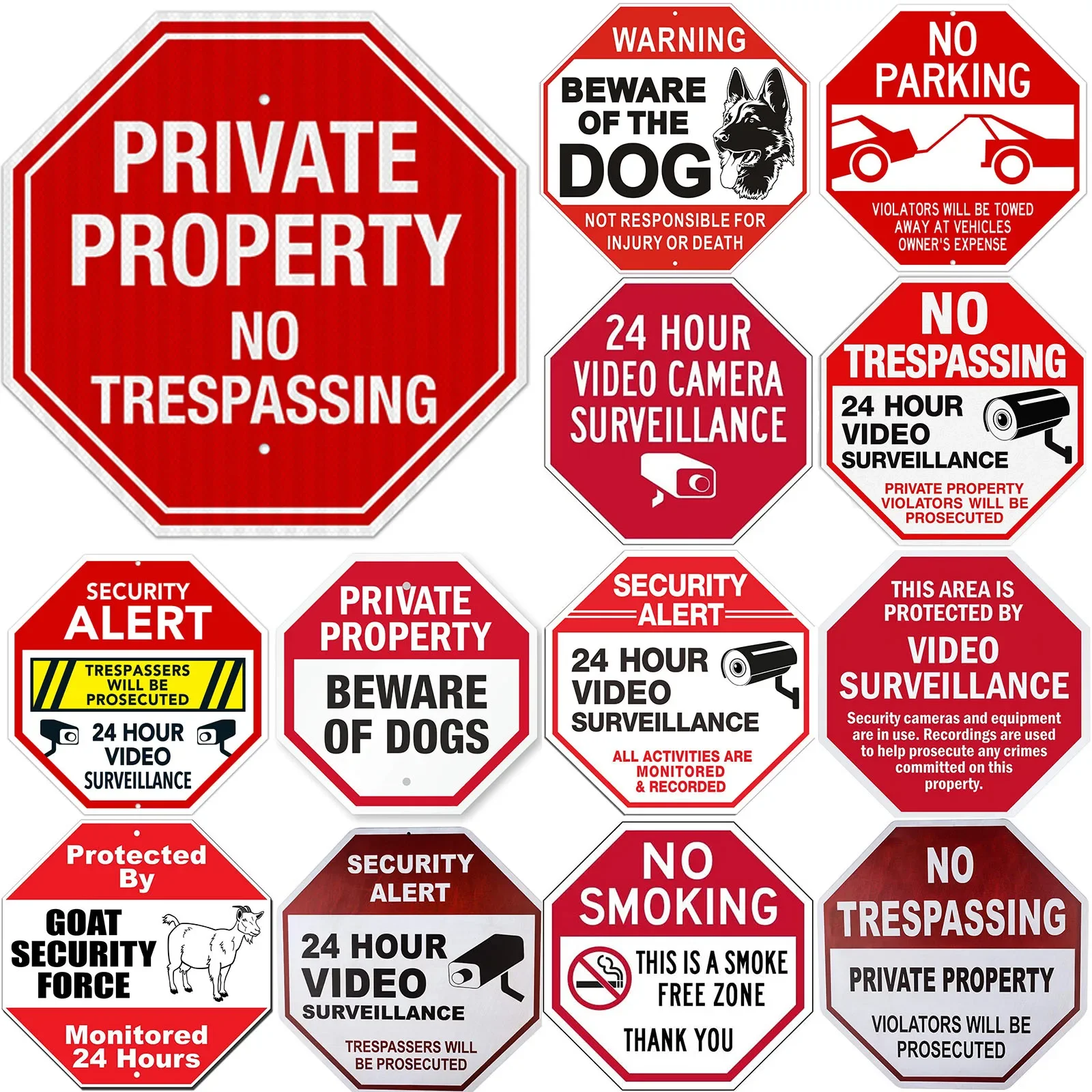 Предупреждающий знак SmartSign Восьмиугольный металлический нержавеющий знак с защитой от ультрафиолета для внутреннего и нар...