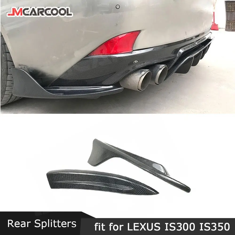 

Carbon Fiber Rear Bumper Side Splitters Trims for LEXUS IS300 IS350 IS F Sport Sedan 4 Door 2017 2018 Car Styling