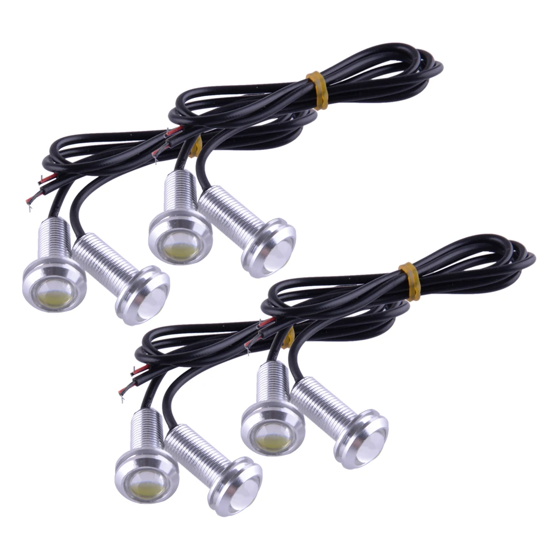 

12V 8Pcs Waterproof White LED Silver Outrigger Spreader Transom Underwater Light Fit for Car Truck Boat Trailer