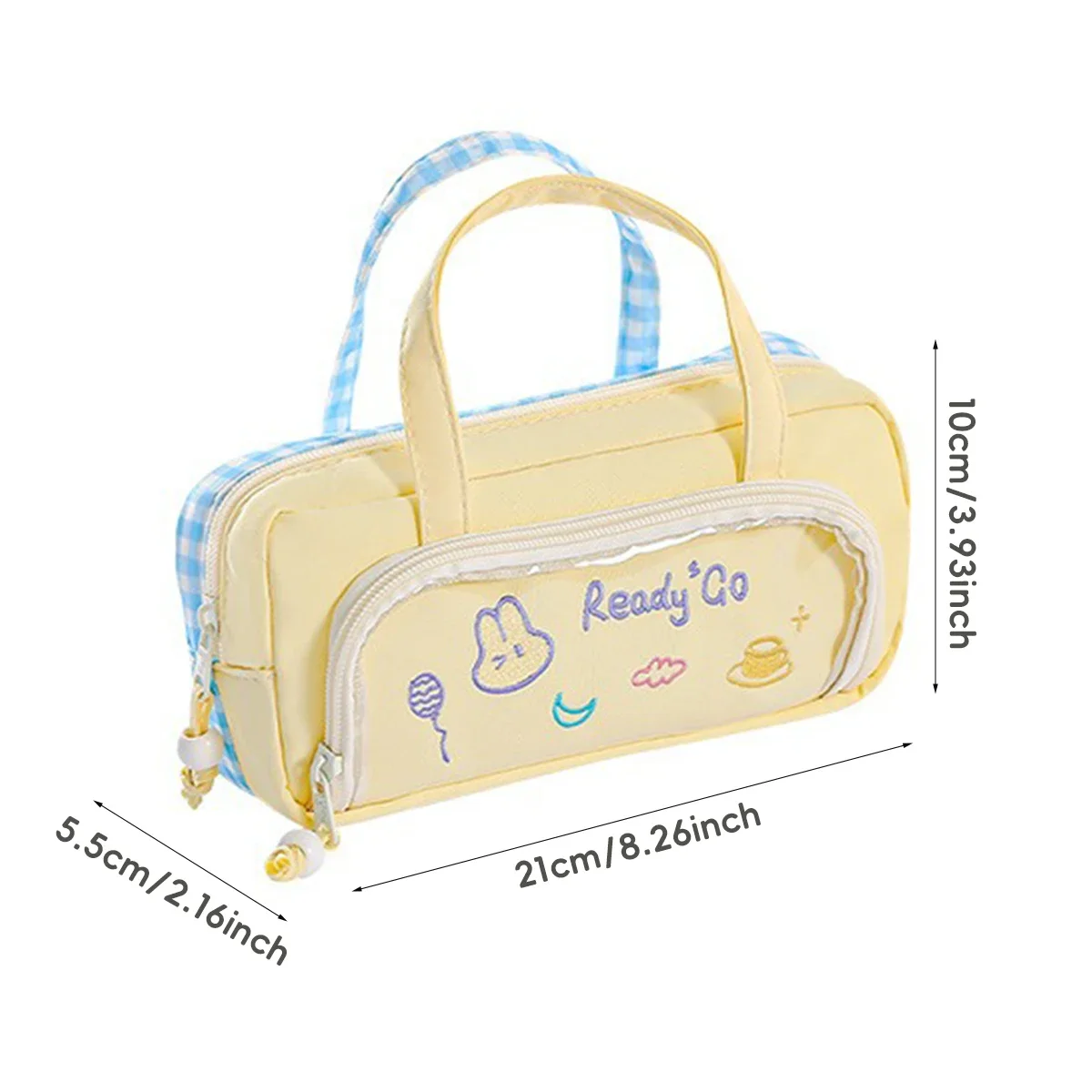 Multifunctional Large Capacity Pencil Case, Double Color Kawaii Foldable Design, 3-Layer Storage School Stationery for Students