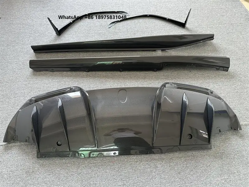 

ForFerrari 296 Carbon Fiber Body Kit 296 Upgraded OEM Style Front Lip Diffuser Spoiler Side Skirt Body Kit