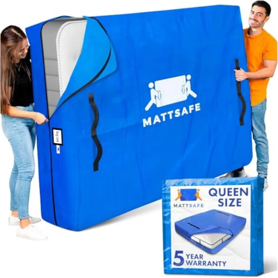 

Mattress Bags for Moving and Storage Heavy Duty Moving Supplies, 8 Sturdy Handles, Strong Zipper, Mattress Cover Size Bed Bags,