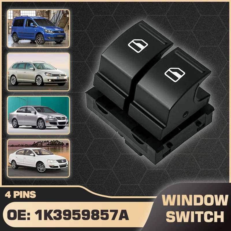 

For Volkswagen Caddy Golf MK5 Eos 2003-2009 VW Passat B6 2005-2010 Electrical Power Window Control Switch 1K3959857A 2K3959857A