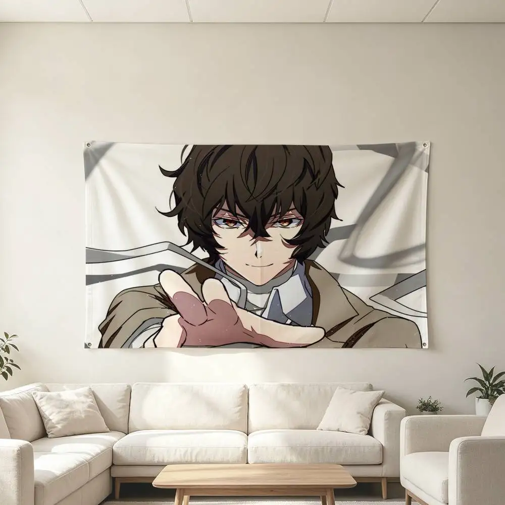Bungo S-Stray D-Dogs Anime Flags for Bedrooms Home Decor Items Outdoor Decors Garage Decoration Flaga