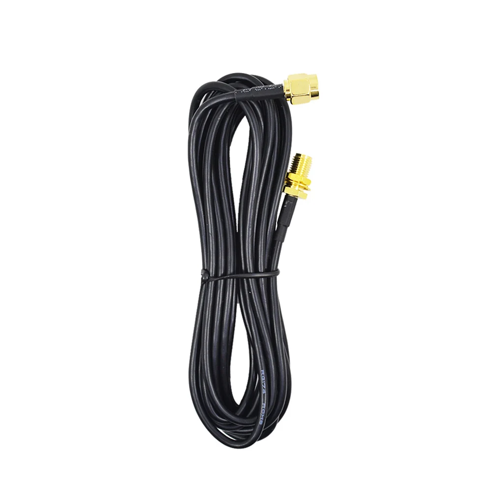 MAYTO RG174 RP-SMA Extension Cable Male to Female Feeder Wire for Coaxial WiFi WLAN Network Card Router Antenna 5-10M