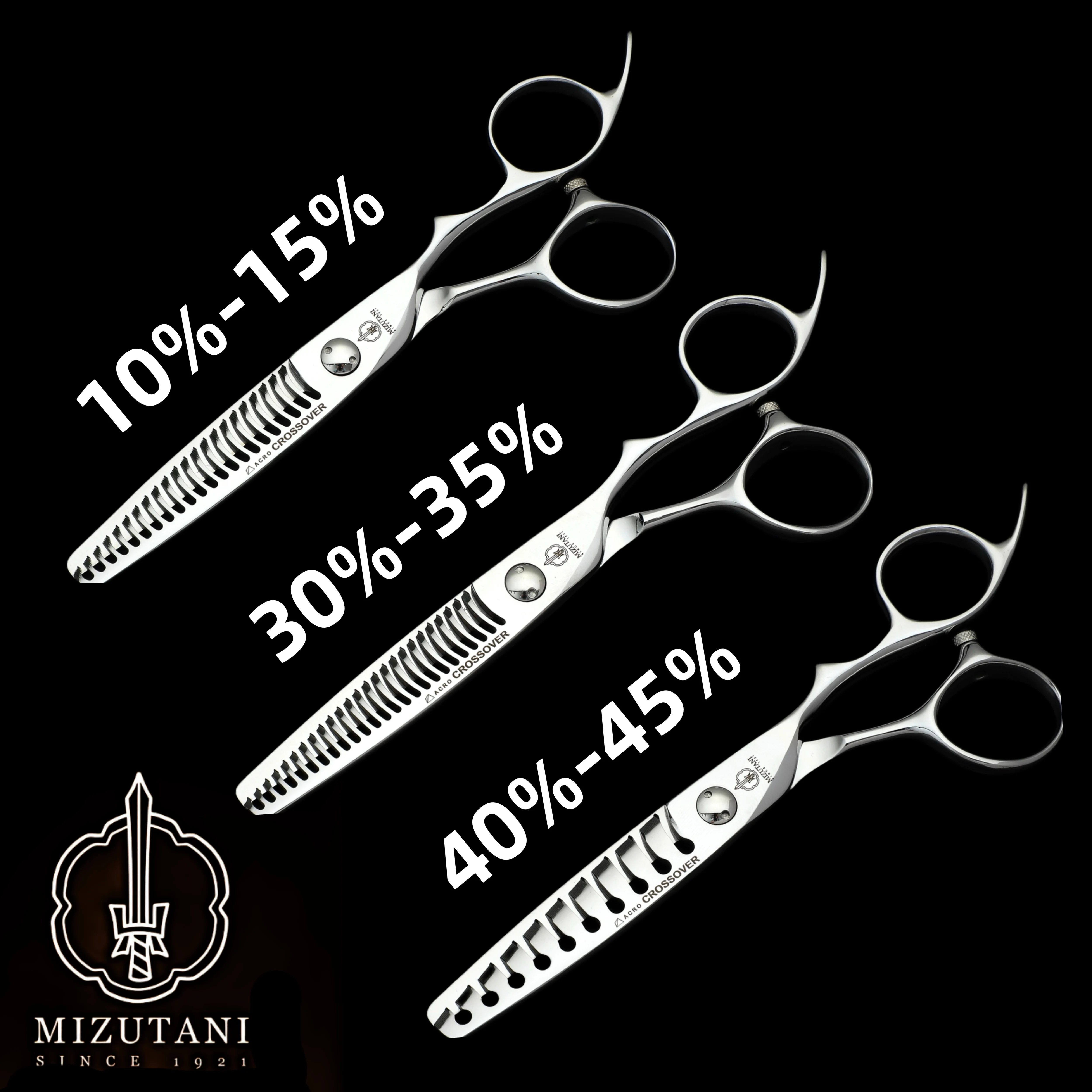 

Mizutani Samurai Barber Scissors Japanese Professional Hair Scissors Flat Scissors Teeth Scissors Set Of Redwood Handle