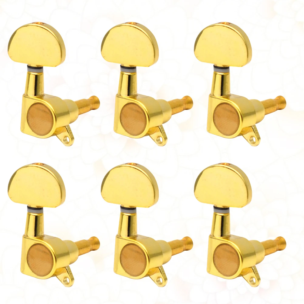 

6Pcs High Quality Guitar Tuning Pegs Sealed Guitar Machine Heads For Electric And Acoustic Guitars Right Golden
