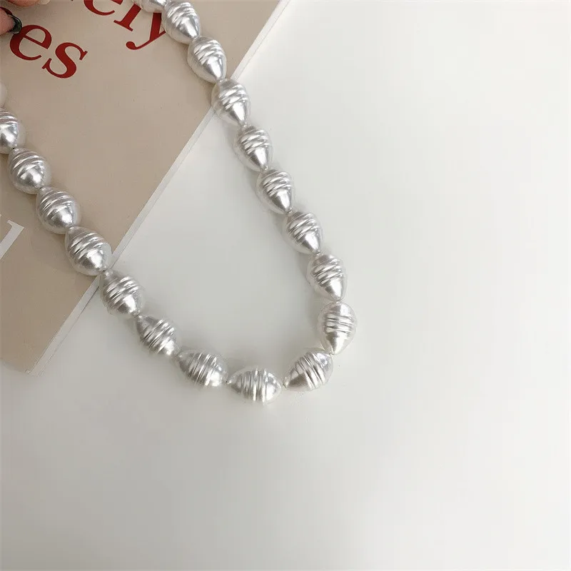 Baroque Pearls Necklace European And American Style Personality Fashion Chain Of Clavicle Ms Girl Travel Wedding Accessories