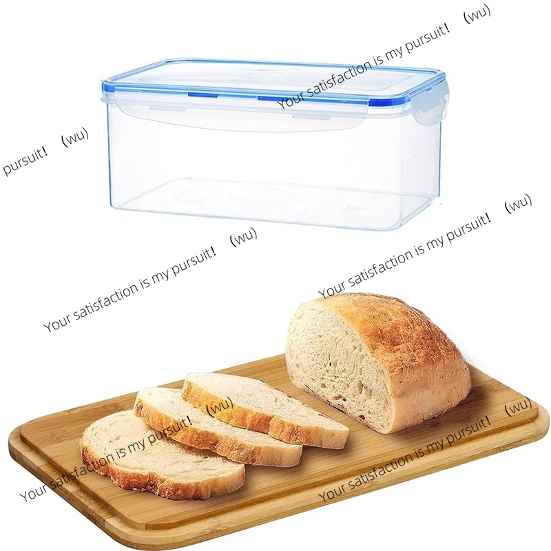 Plastic transparent sealed bread box, covered sandwich bread rack, high crisper