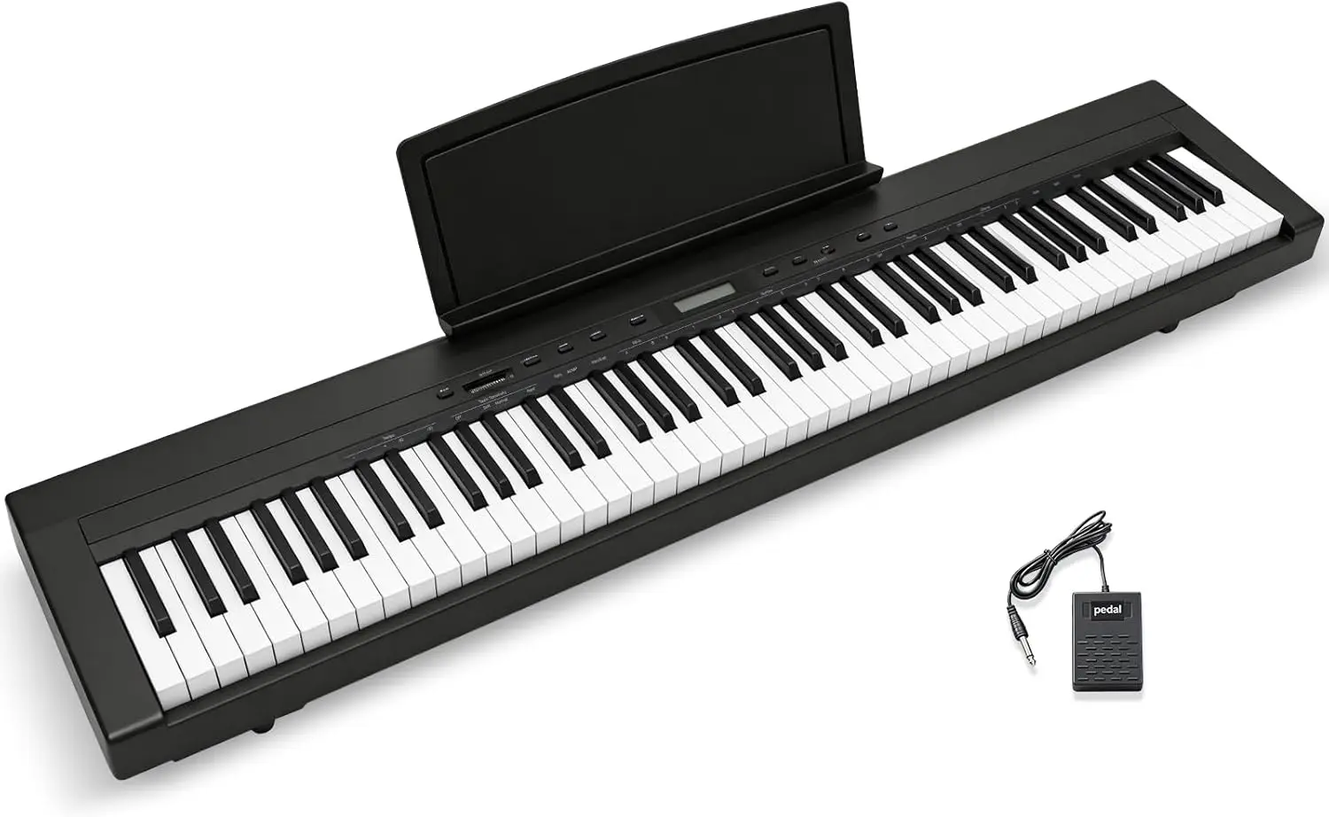 Portable 88-Key Weighted Digital Piano Keyboard with Graded Hammer Action - Includes USB-MIDI, Bluetooth, Sustain Pedal, Sheet Music Stand & Online Lessons for All Levels