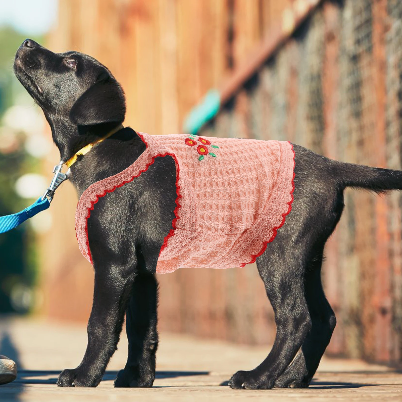 

Summer Pet Clothes Floral Embroidery Puppy Vest Cotton Dog Clothing Washable Shirt For Dog Cat Vest Pet Costumes Photos