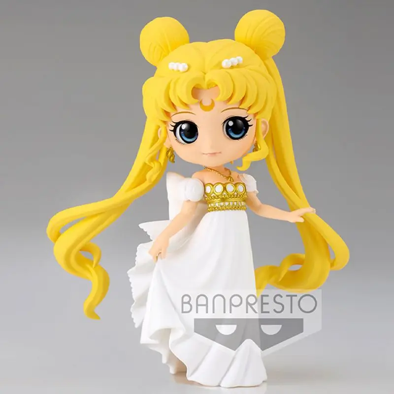 

16cm Bandai Genuine Anime Qposket Sailor Moon Tsukino Usagi Chiba Mamoru Anime Action Figures Toys for Kids Birthday Gifts