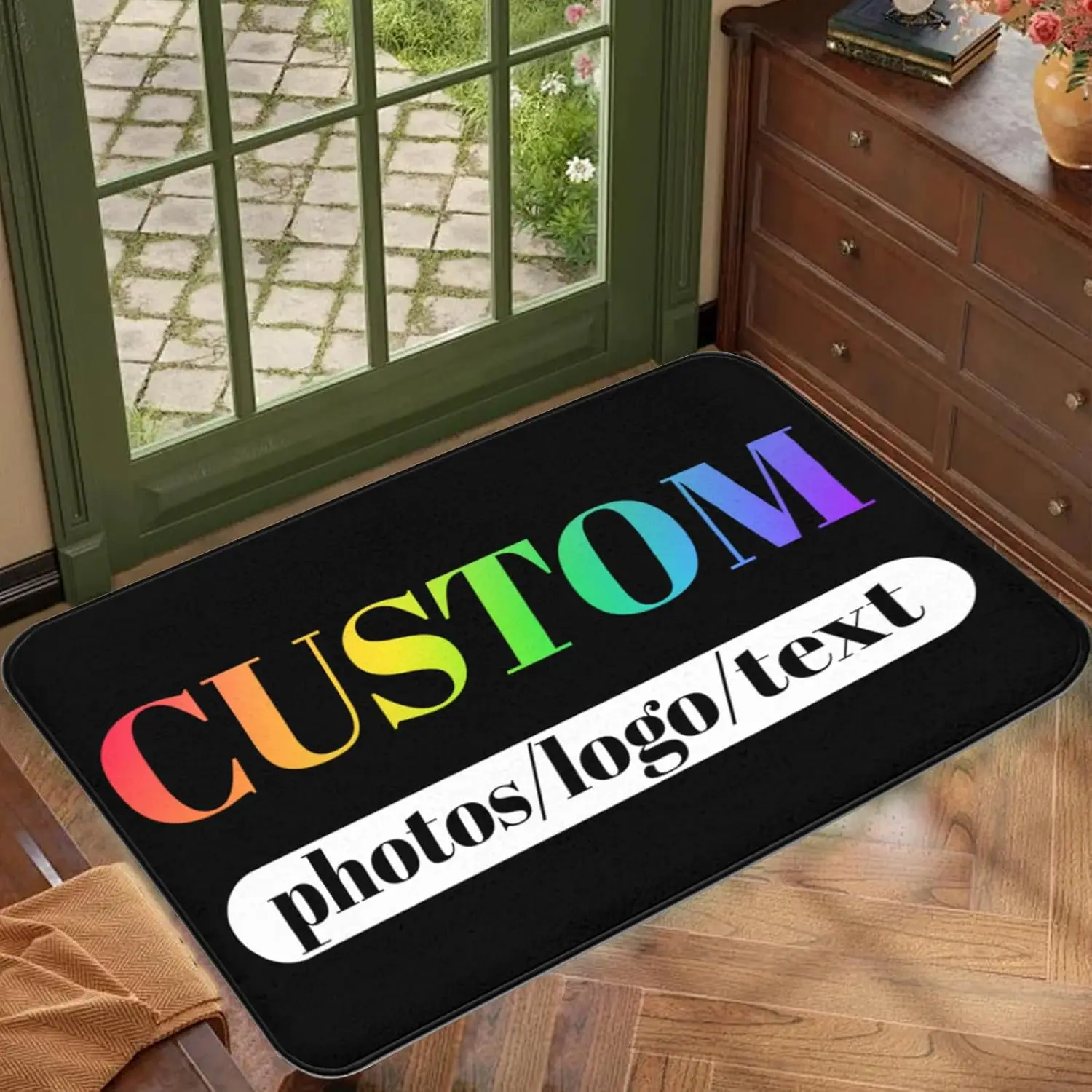 Custom Rug with Logo Customized Door Mat Custom Carpet Personalized Area Rug for Bedroom Bathroom Entrance Decorative