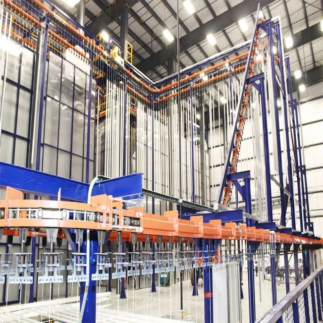 Automatische vertikale Pulverbeschichtungsleitung aus Metall und Aluminium mit SPS-Kernkomponenten