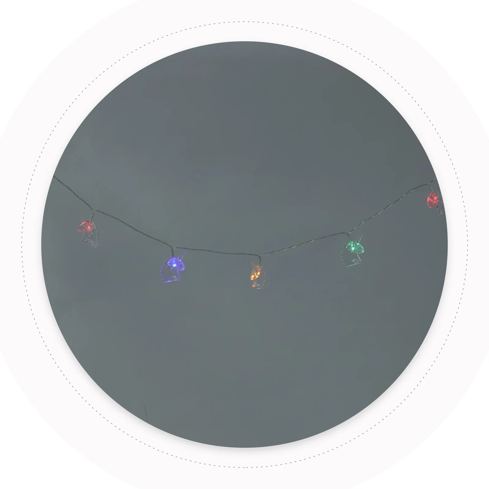 Unicórnio luz da corda 20 led luzes de fadas operado lâmpada decorativa para festa quarto decoração da parede do feriado