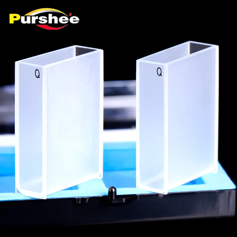 

2 PCS quartz cuvette cells with lid 30mm path length JGS1 for spectrophotometer lab