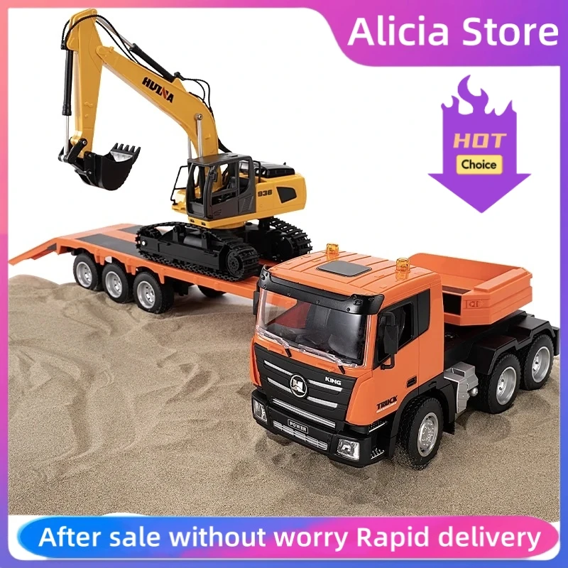 

New HUINA 1/18 9CH RC Alloy Pallet Truck Excavator 2.4GHZ 9CH Remote Control Engineering Vehicle Model Childrens Toy Gift