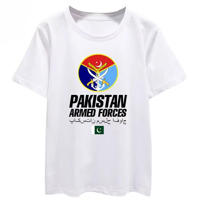 Short-sleeved T-shirt Commemorating The Friendship Between China and Pakistan with The Emblem of The Pakistani Military