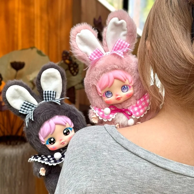 

Оригинальная плюшевая слепая коробка серии Amy Furry Little Rabbit, милая кукла с бантом, мягкие длинные уши, украшение для рабочего стола, подарок-сюрприз, загадочная коробка