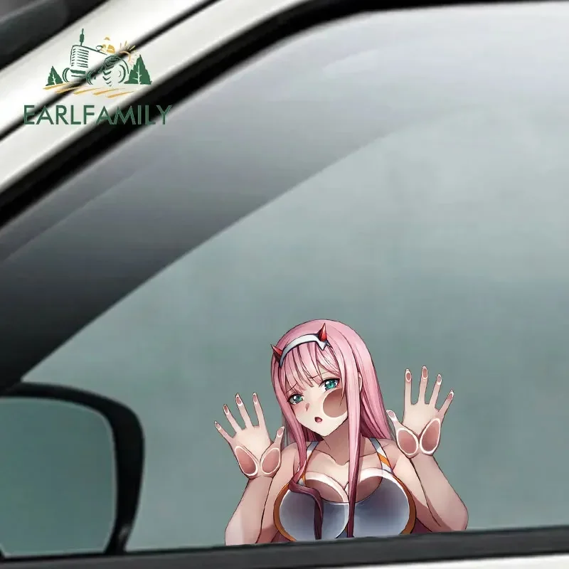 

EARLFAMILY 13cm x 10cm Zero Two Windows Car Stickers Graffiti Laptop Windows Decal Surfboard Vinyl Camper Motorcycle Sticker