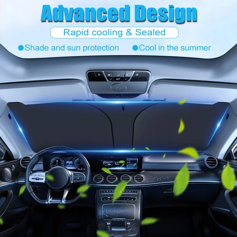 Universal Car Windshield Sun Shade Five-layer Front Window Sunshade Windshield Sun Protection Cover UV Blocker Summer Car Covers