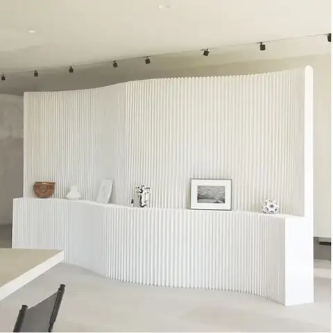 2M 높이 화이트 창의적인 홈 데코 종이 벽 스크린 탈부착 가능한 접이식 룸 디바이더 오피스 파티션 바플 펜스