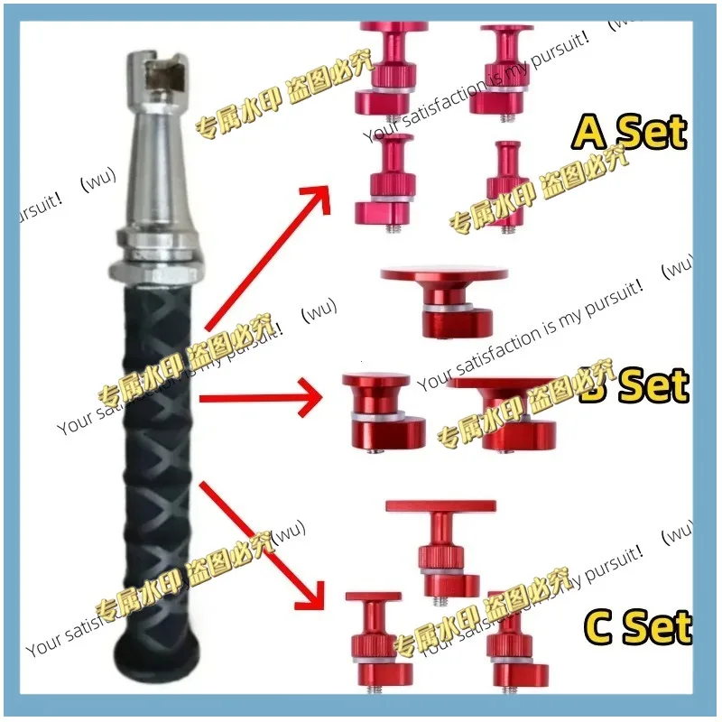 27-38CM Built-in spring Telescopic Small Pull Hammer Car Dent Repair Sliding Hammer Mini Anti-Skating Hail Pull Hammer Tool Sets