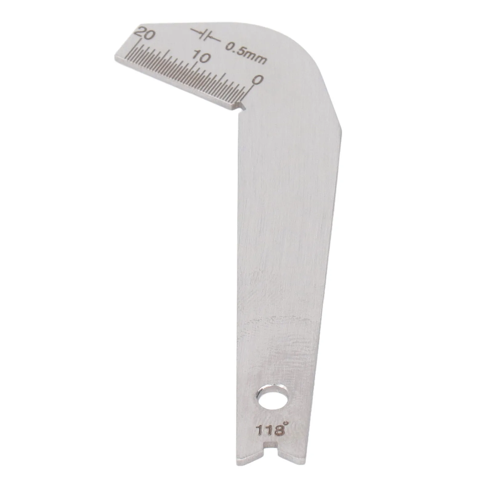 Bohrer-Winkelmesser, Bohrer-Schärmmesser, Edelstahl, 0,5 mm, präzise 118 °   Winkel Bohrer Schärfen Werkzeug Bohrer Gage