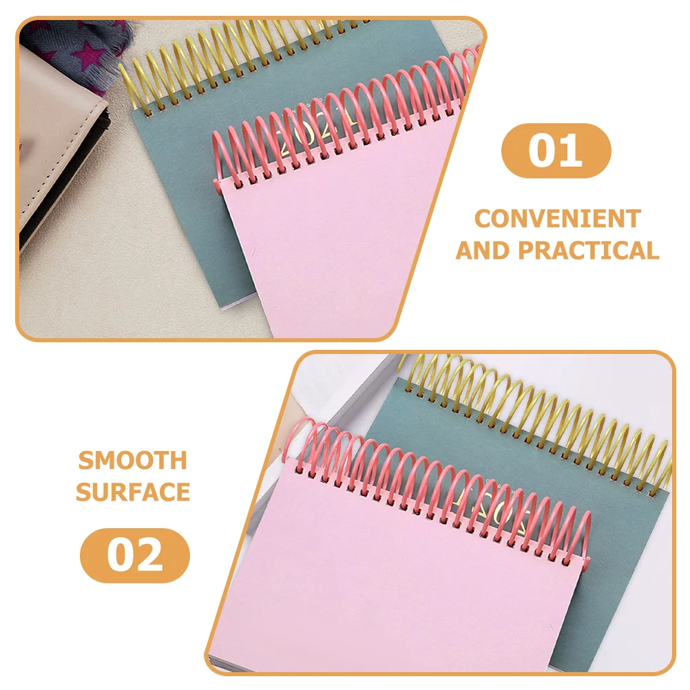 12 Pcs Loose Leaf Coil Notepad Rings Spiral Binding Wire Coils Book Binder Supplies Removable Scrapbook Household