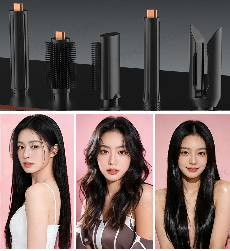 SenCiciMen Hair Styler Curling Iron Hair Hot Air Brush Curling Barrel Hair Dryer Salon Professional Curly Straight Hair Styler gallery 4