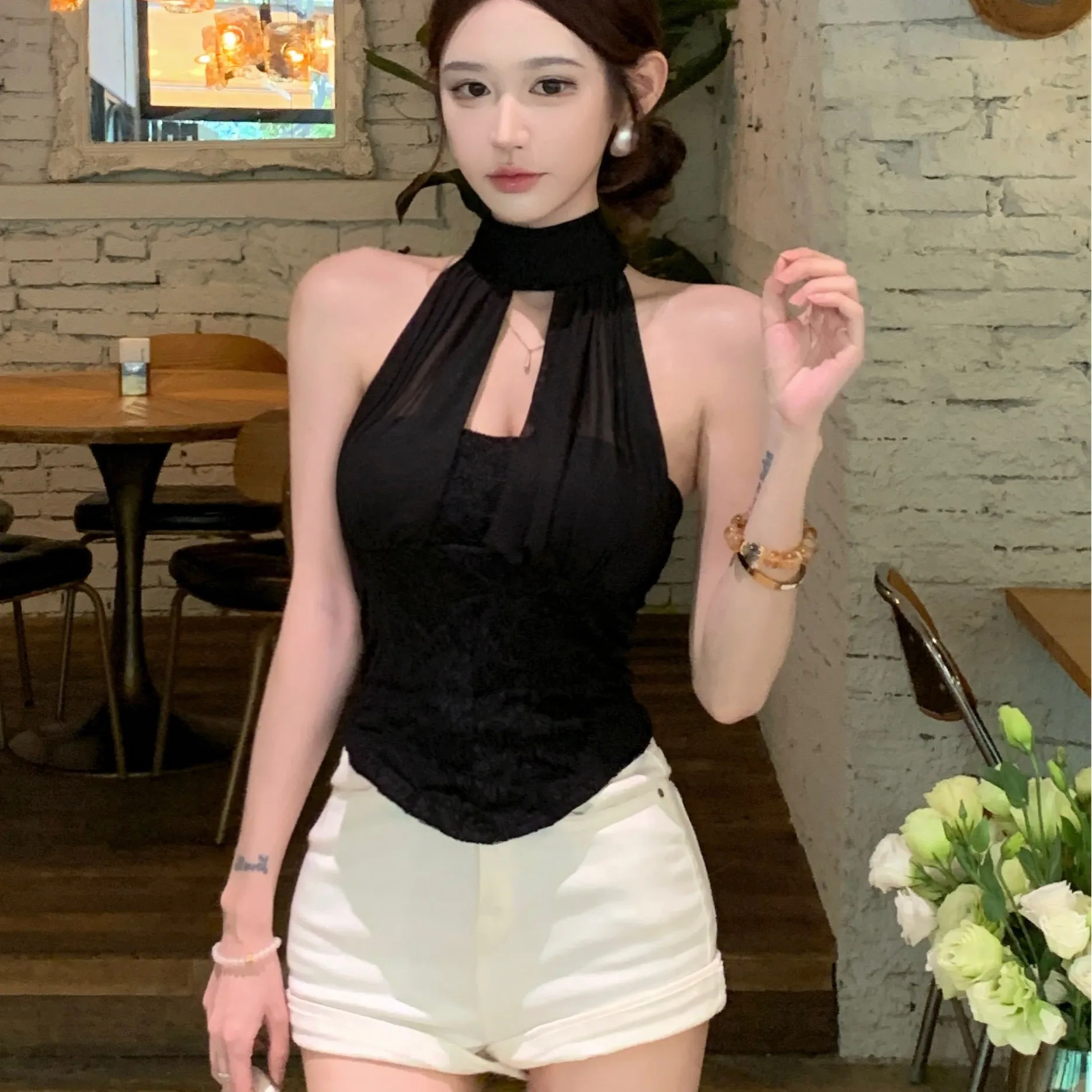 الرغبة النقية الدانتيل تقليم ter Ne التعادل منقط لي ort المحاصيل الأعلى المرأة Faion الربيع الصيف الخريف وصول جديد