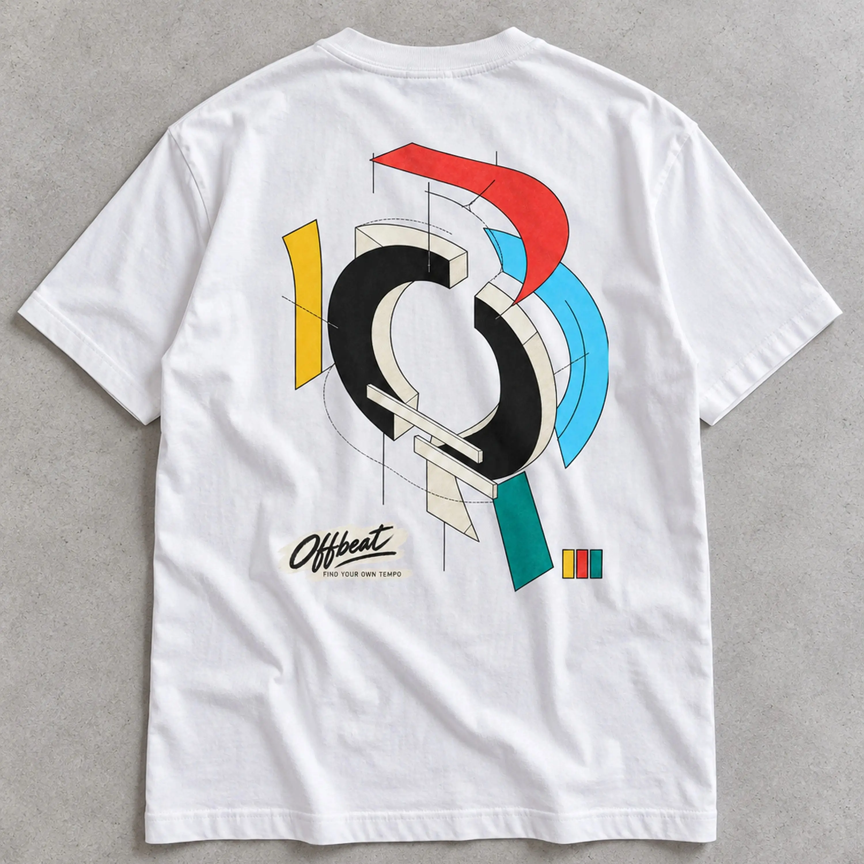 Offbeat Geometric Graphic T-Shirt